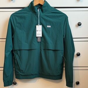 Figs Teal Full-Zip Jacket